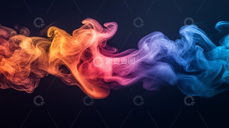 高清大图下载【趣麦麦图】彩色烟雾流动11