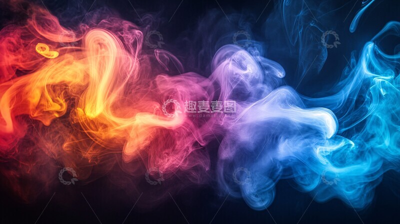 高清大图下载【趣麦麦图】彩色烟雾流动9