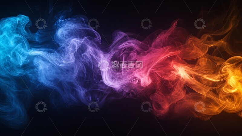 高清大图下载【趣麦麦图】彩色烟雾流动10