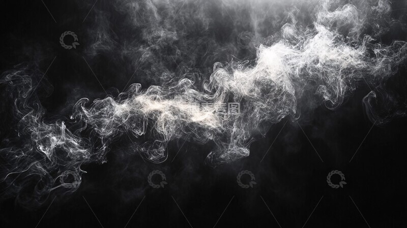 高清大图下载【趣麦麦图】黑背景上的烟雾2
