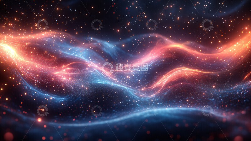 高清大图下载【趣麦麦图】科技粒子波纹图