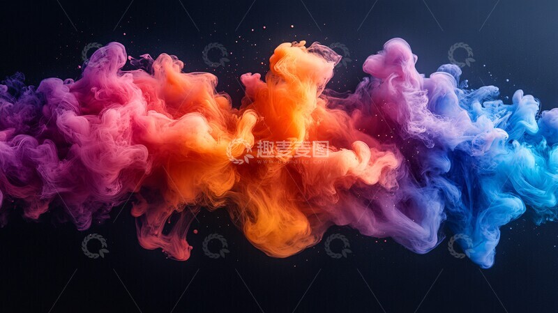 高清大图下载【趣麦麦图】墨彩空间空间色彩流动