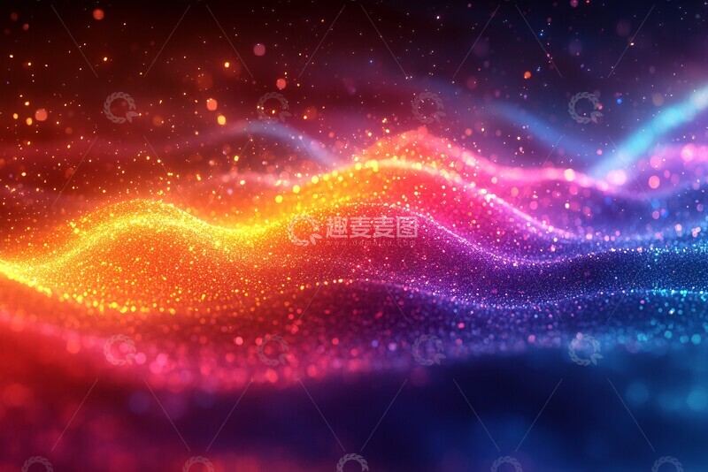 高清大图下载【趣麦麦图】彩虹光波幻想2