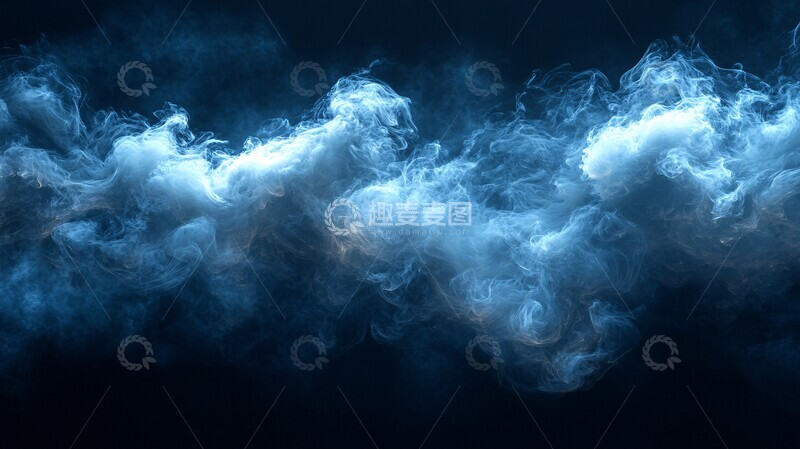 高清大图下载【趣麦麦图】黑背景上的烟雾