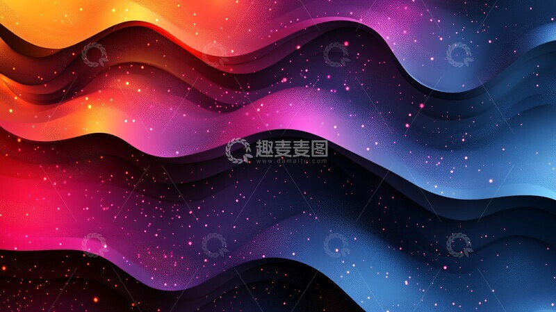 高清大图下载【趣麦麦图】波纹抽象设计1