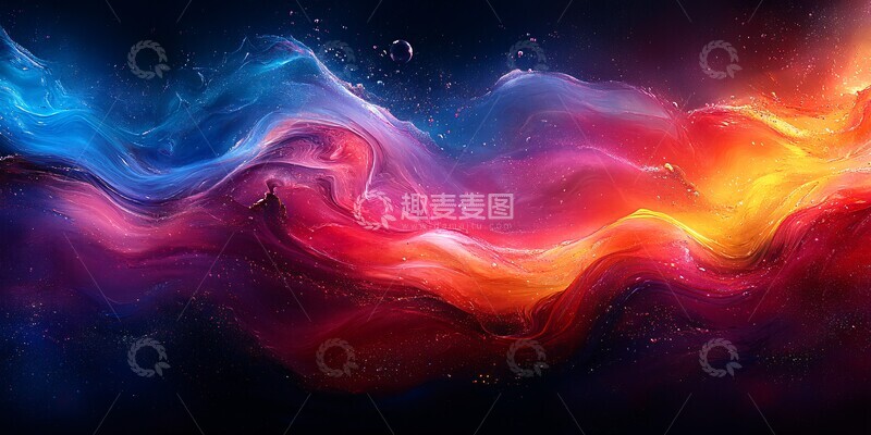 高清大图下载【趣麦麦图】彩色流动玻璃纹理