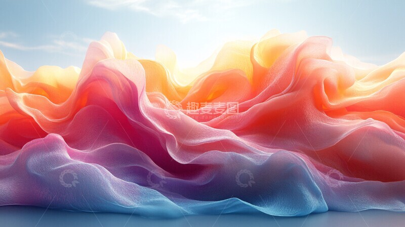 高清大图下载【趣麦麦图】五彩波纹浮空1