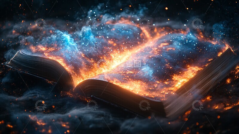 高清大图下载【趣麦麦图】魔法书宇宙光芒