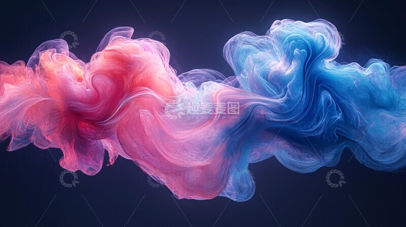 高清大图下载【趣麦麦图】粉蓝漆纹悬浮1