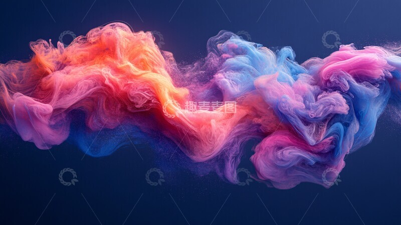 高清大图下载【趣麦麦图】粉蓝漆纹悬浮