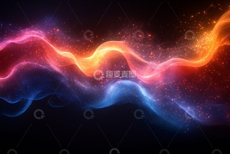 高清大图下载【趣麦麦图】彩色光波与音乐