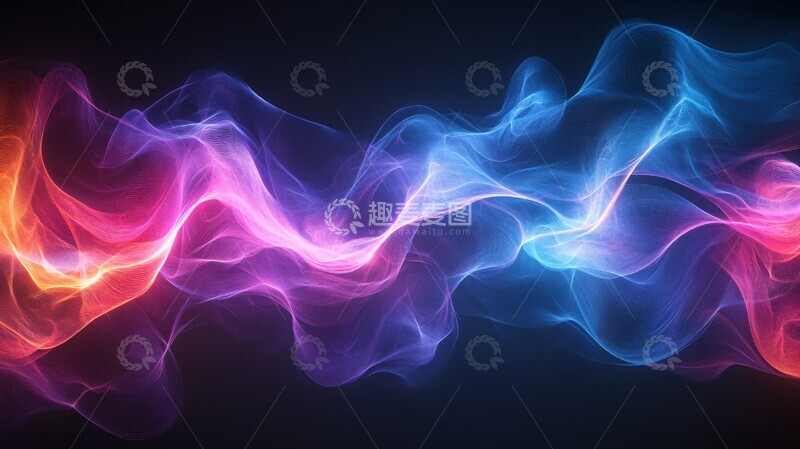 高清大图下载【趣麦麦图】彩色波纹光线路径