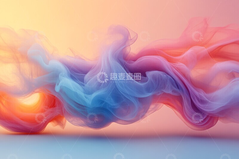 高清大图下载【趣麦麦图】彩色波纹烟雾背景1