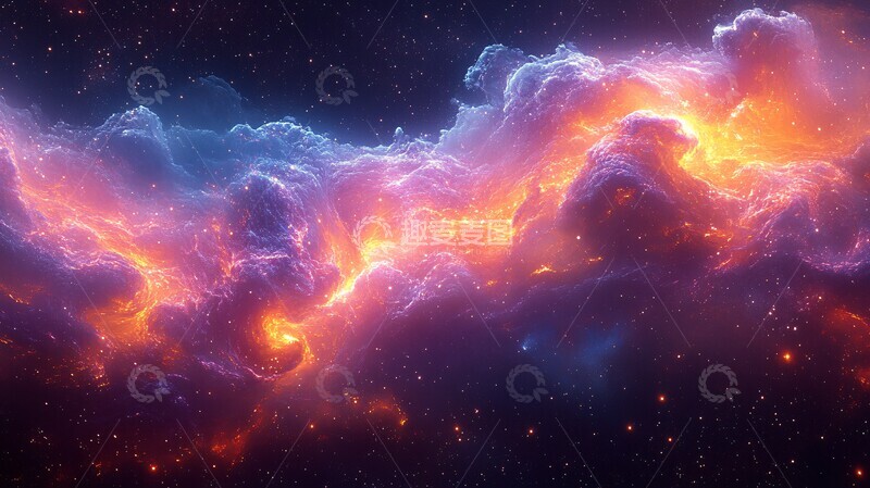 高清大图下载【趣麦麦图】宇宙能量变换色彩1