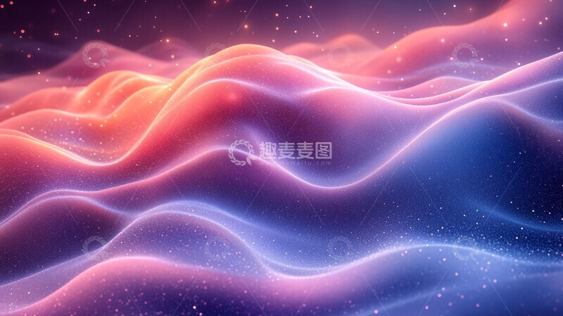 高清大图下载【趣麦麦图】蓝色紫色数字波浪