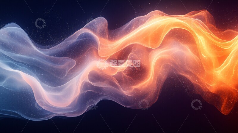 高清大图下载【趣麦麦图】黑蓝渐变波纹