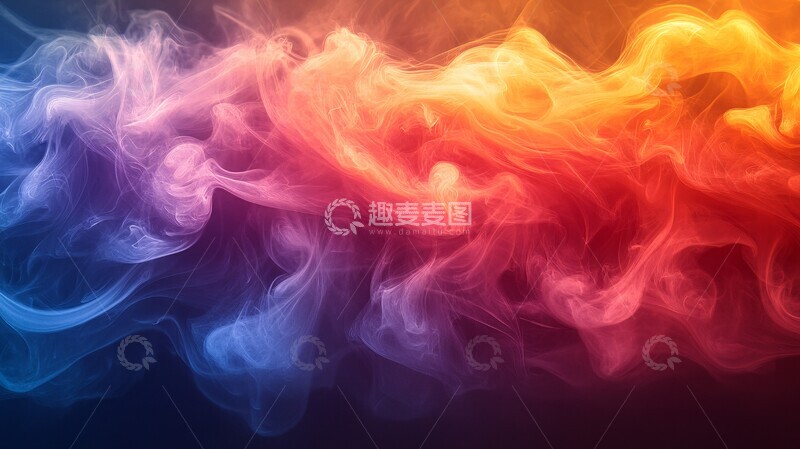 高清大图下载【趣麦麦图】光舞脑波烟脑波彩色抽象2