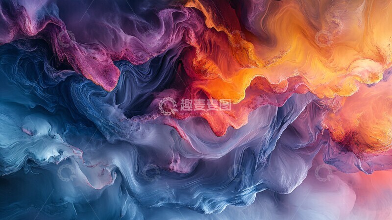 高清大图下载【趣麦麦图】色彩流动梦境2