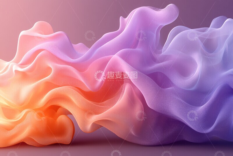 高清大图下载【趣麦麦图】彩色波纹烟雾背景