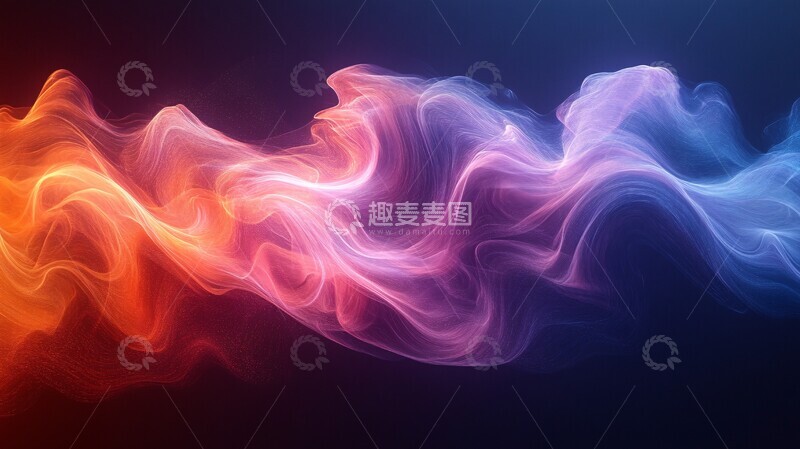 高清大图下载【趣麦麦图】黑蓝渐变波纹2