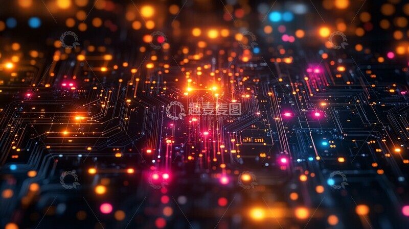 高清大图下载【趣麦麦图】大数据流动图案