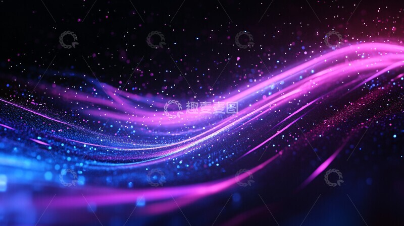高清大图下载【趣麦麦图】蓝紫线条技术光