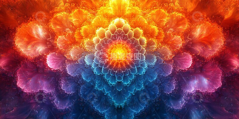 高清大图下载【趣麦麦图】彩色全息万花筒1