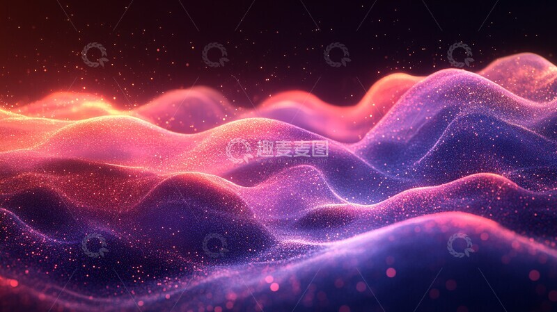 高清大图下载【趣麦麦图】粉波紫蓝波纹图1