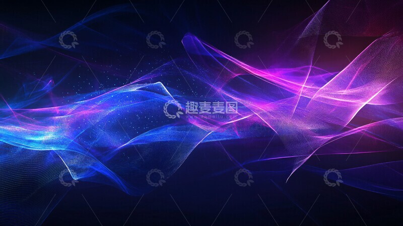 高清大图下载【趣麦麦图】蓝紫线条技术光1