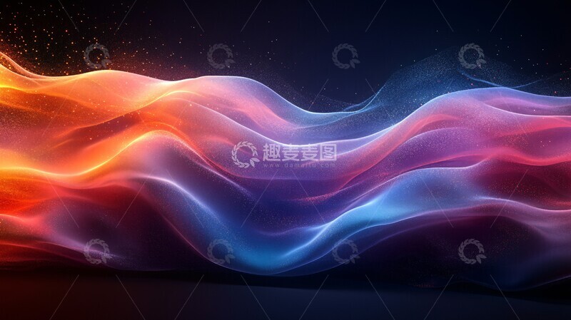 高清大图下载【趣麦麦图】波纹虹彩形状