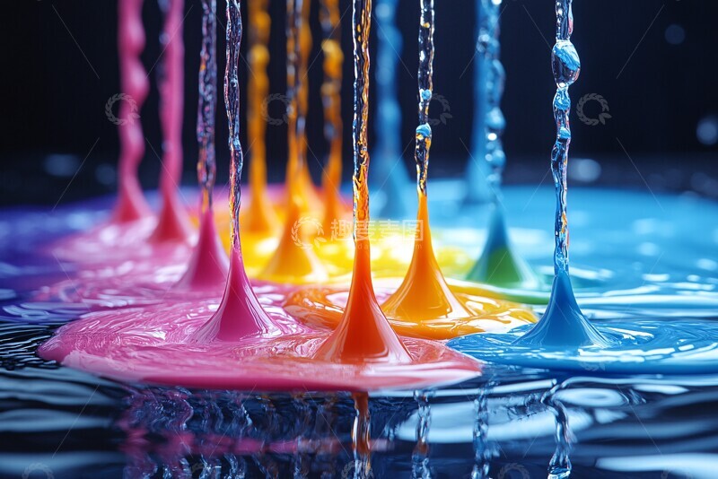 高清大图下载【趣麦麦图】彩色墨水飞溅