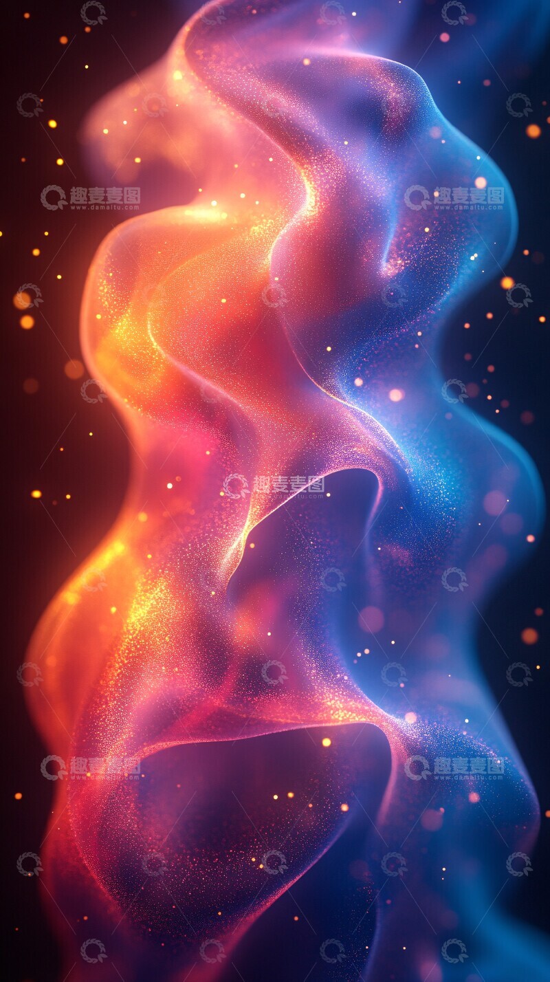 高清大图下载【趣麦麦图】光波色彩形状1