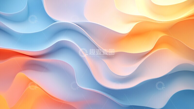 高清大图下载【趣麦麦图】渐变蓝橙光影