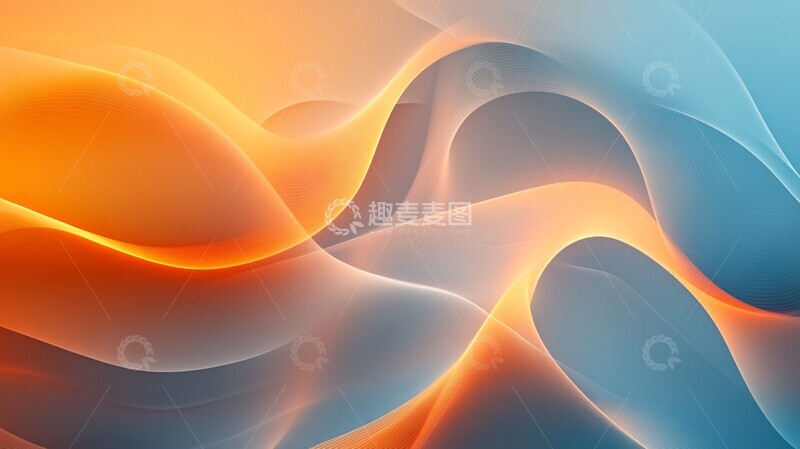 高清大图下载【趣麦麦图】渐变蓝橙光影3