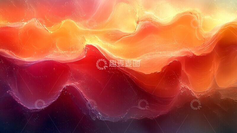 高清大图下载【趣麦麦图】波形色彩图波形色彩暖色