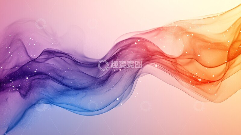 高清大图下载【趣麦麦图】彩色波浪烟雾背景2