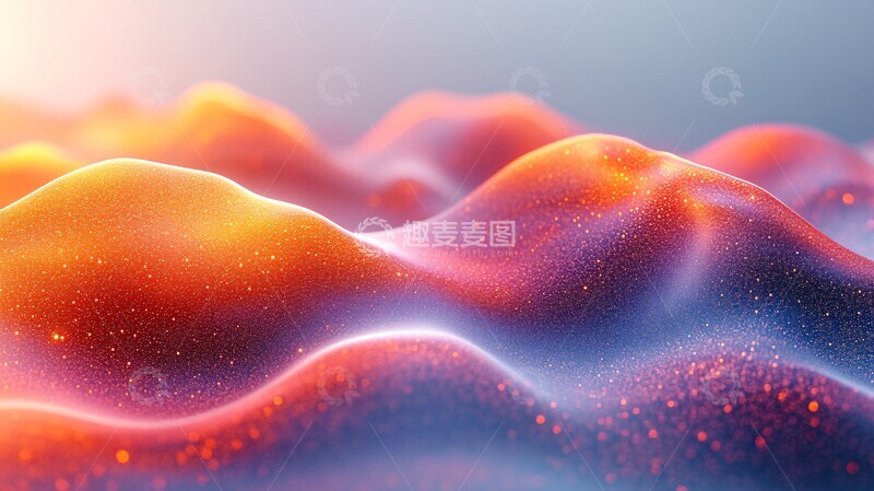 高清大图下载【趣麦麦图】波形色彩图波形色彩暖色2