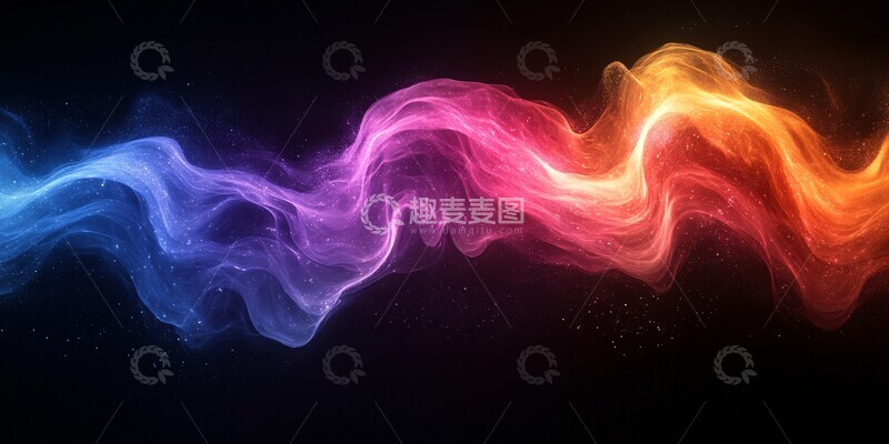 高清大图下载【趣麦麦图】彩色波浪线彩色波浪线条2