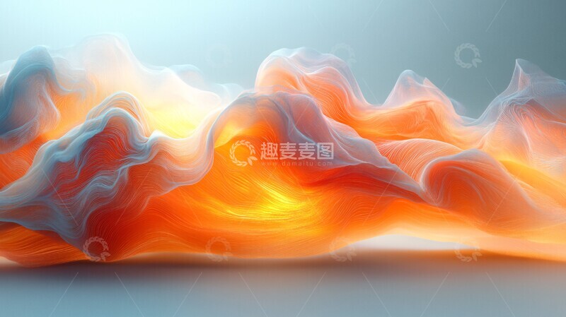 高清大图下载【趣麦麦图】波形色彩图波形色彩暖色1