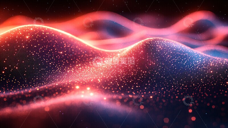 高清大图下载【趣麦麦图】数字波电磁背景3
