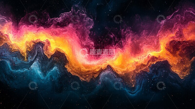 高清大图下载【趣麦麦图】紫青黄渐变纹理1