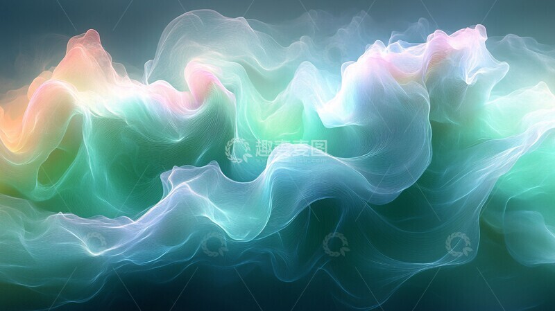 高清大图下载【趣麦麦图】流动荧光带流动荧光荧光绿3