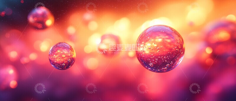 高清大图下载【趣麦麦图】彩色液体形状空间