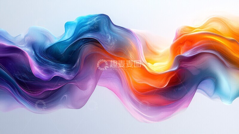 高清大图下载【趣麦麦图】波浪渐变抽象图形