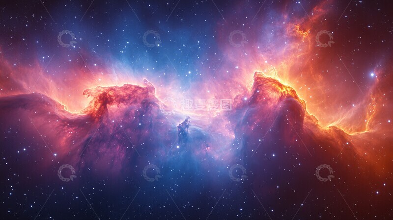 高清大图下载【趣麦麦图】-深空蓝星云深空星云气体2