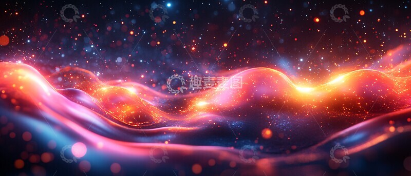 高清大图下载【趣麦麦图】彩色液体形状空间3