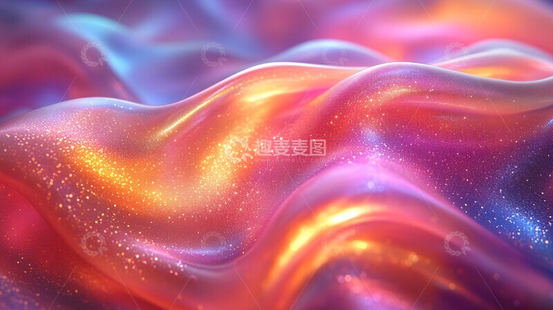 高清大图下载【趣麦麦图】-彩虹波浪与水纹2