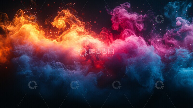 高清大图下载【趣麦麦图】紫青黄渐变纹理2