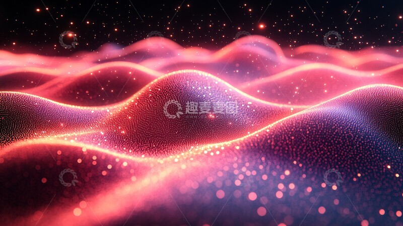 高清大图下载【趣麦麦图】数字波电磁背景