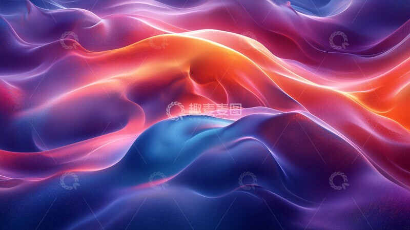高清大图下载【趣麦麦图】流动色彩波浪1